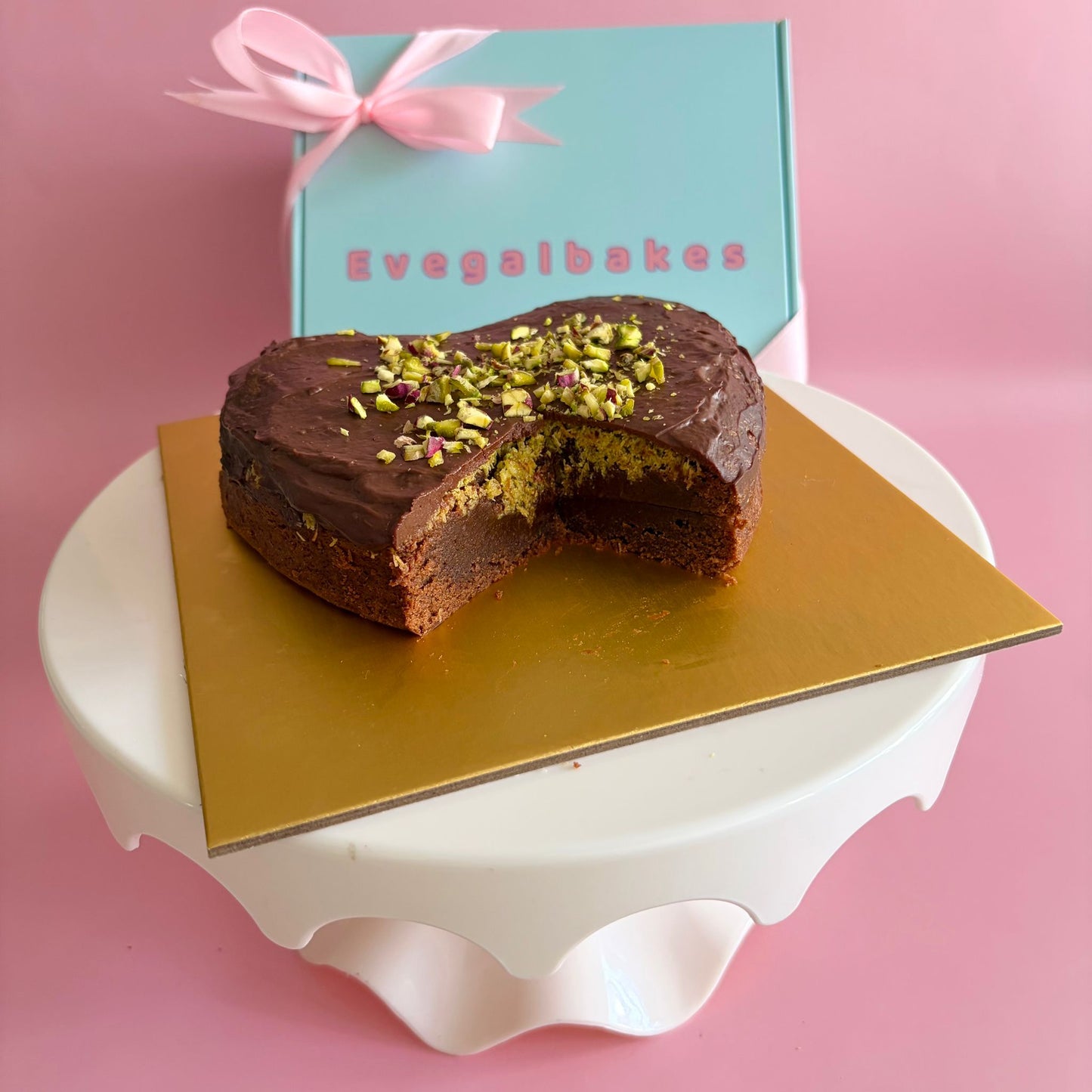 6” Heart-Shaped Kunafa Brownie