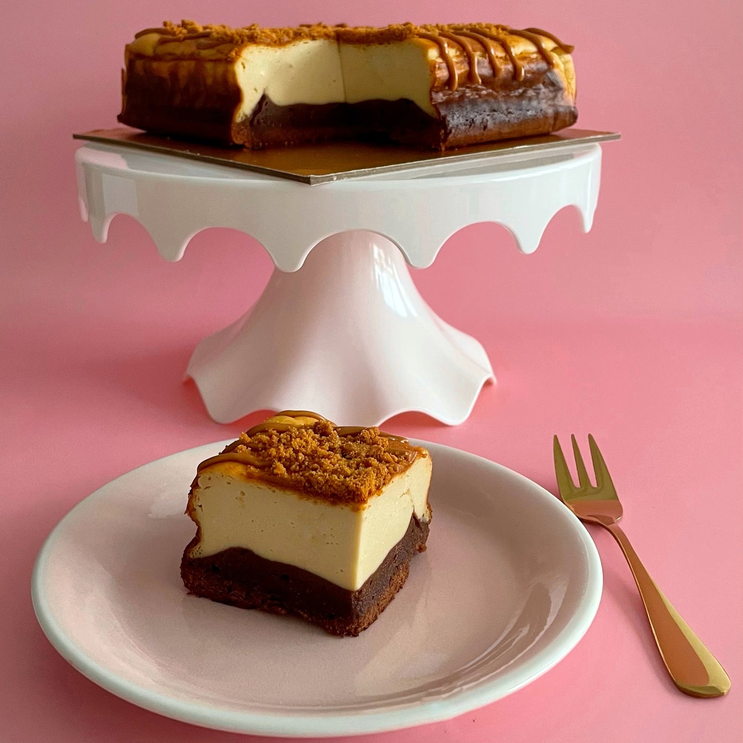 Biscoff Burnt Cheesecake Brownie