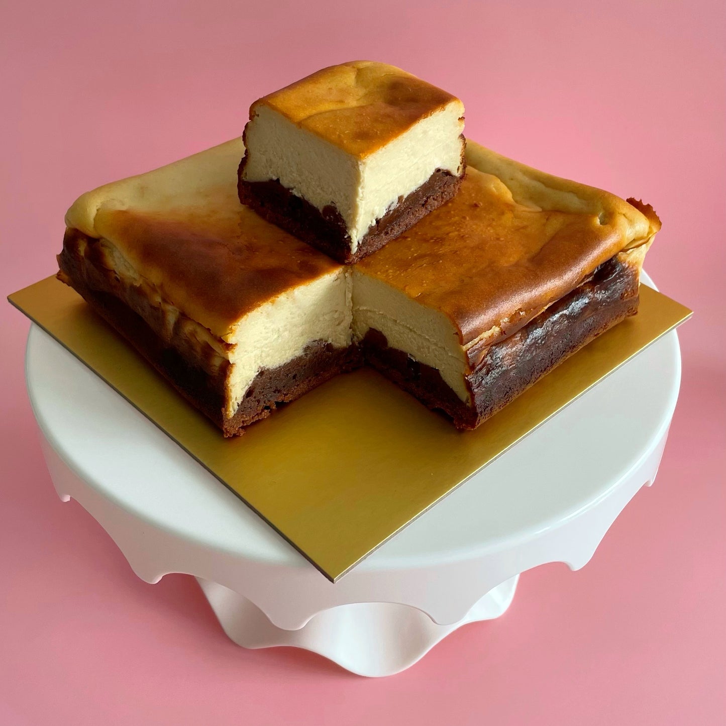 Coffee Burnt Cheesecake Brownie