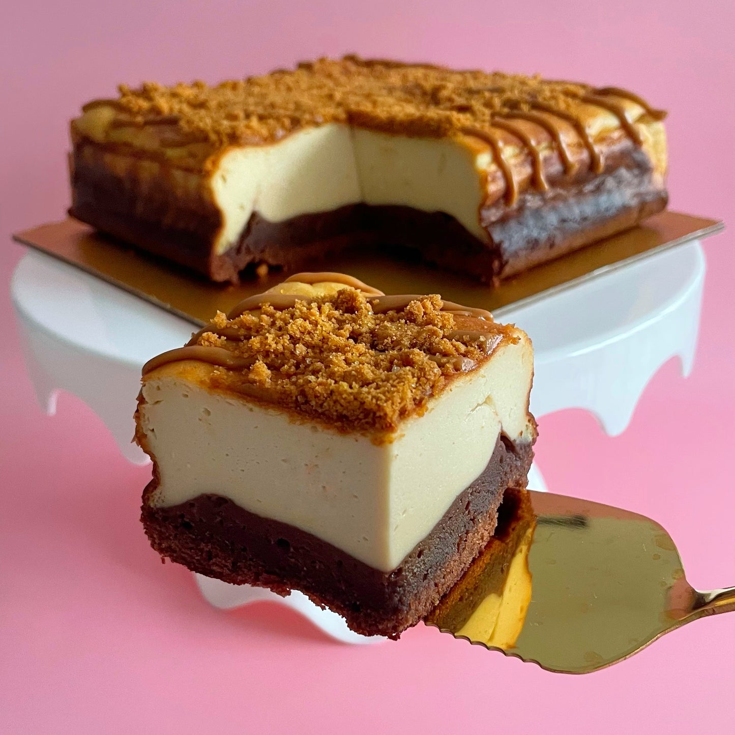 Biscoff Burnt Cheesecake Brownie
