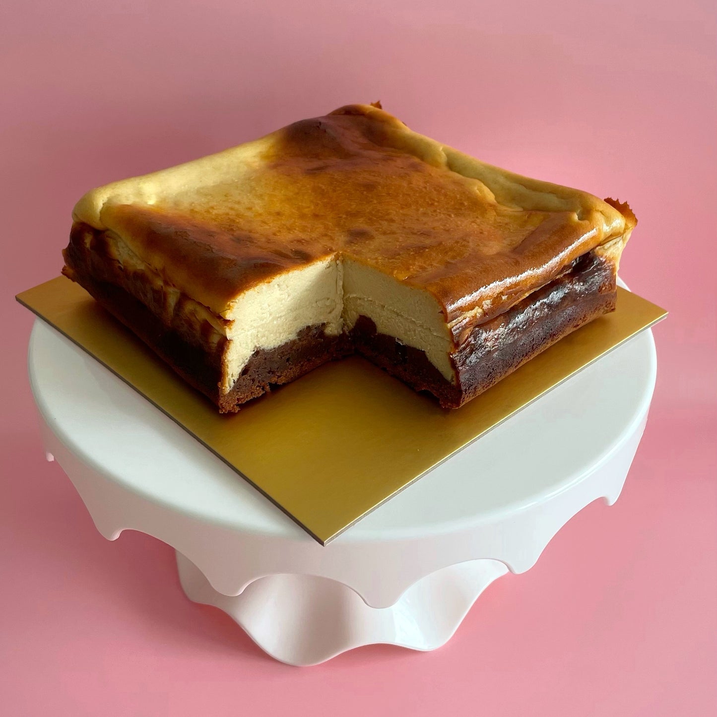 Coffee Burnt Cheesecake Brownie