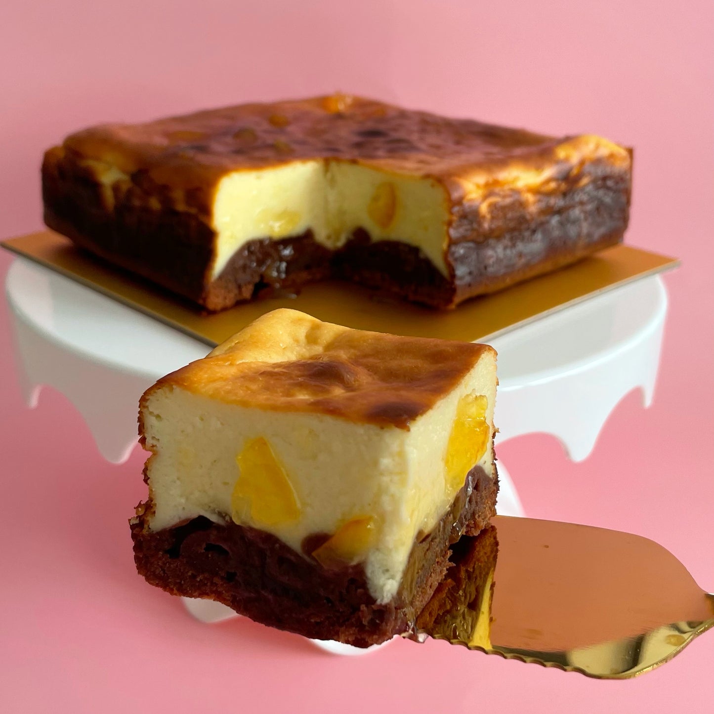 Yuzu Burnt Cheesecake Brownie