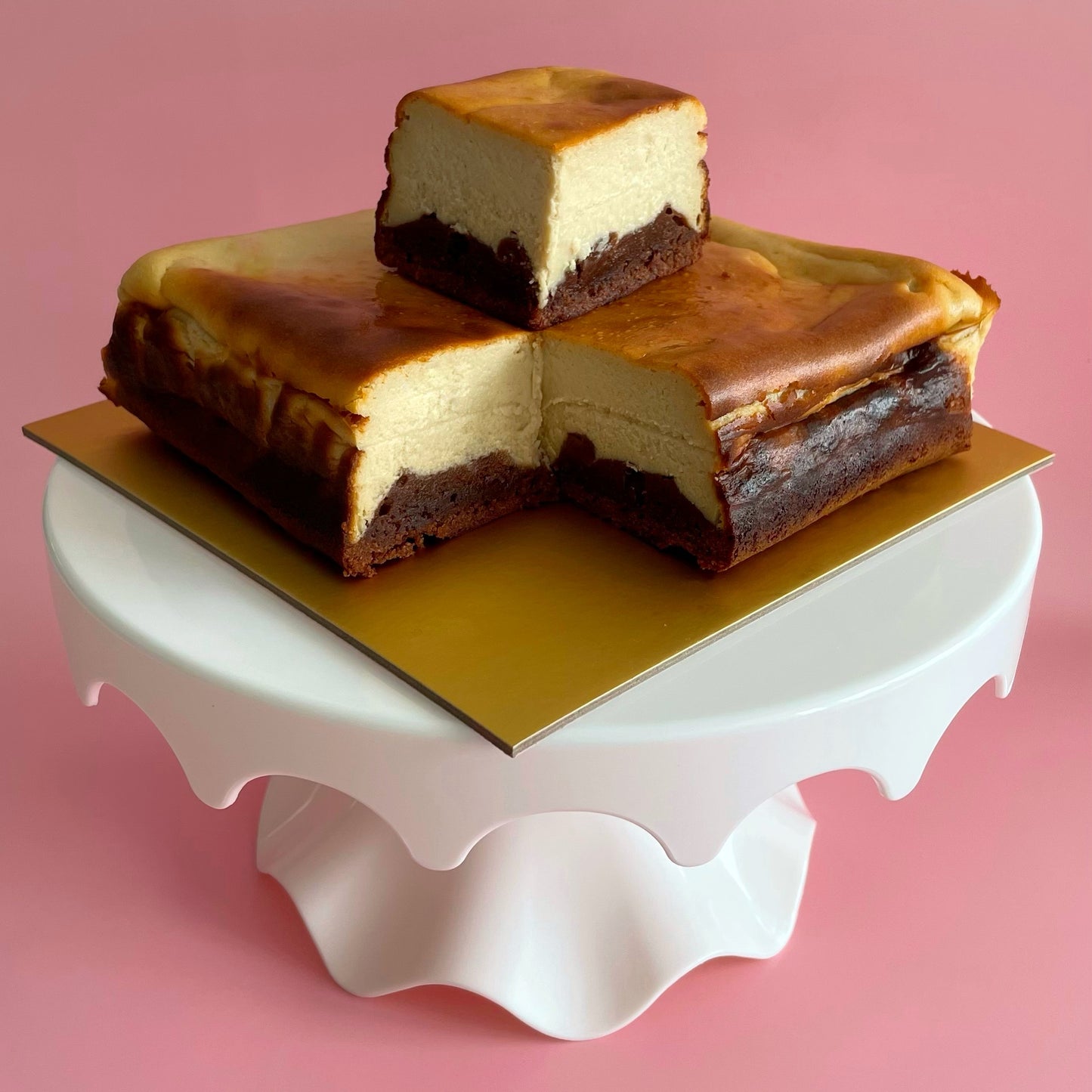 Coffee Burnt Cheesecake Brownie