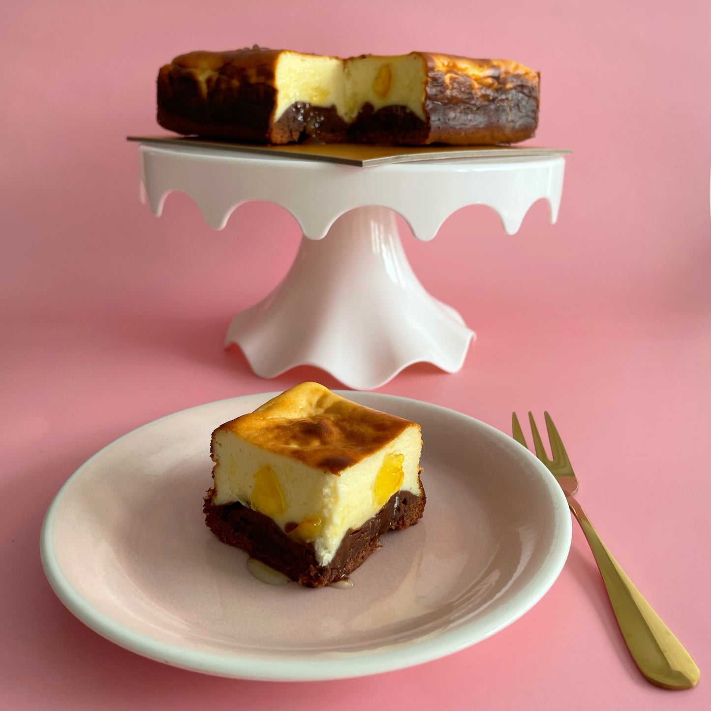 Yuzu Burnt Cheesecake Brownie