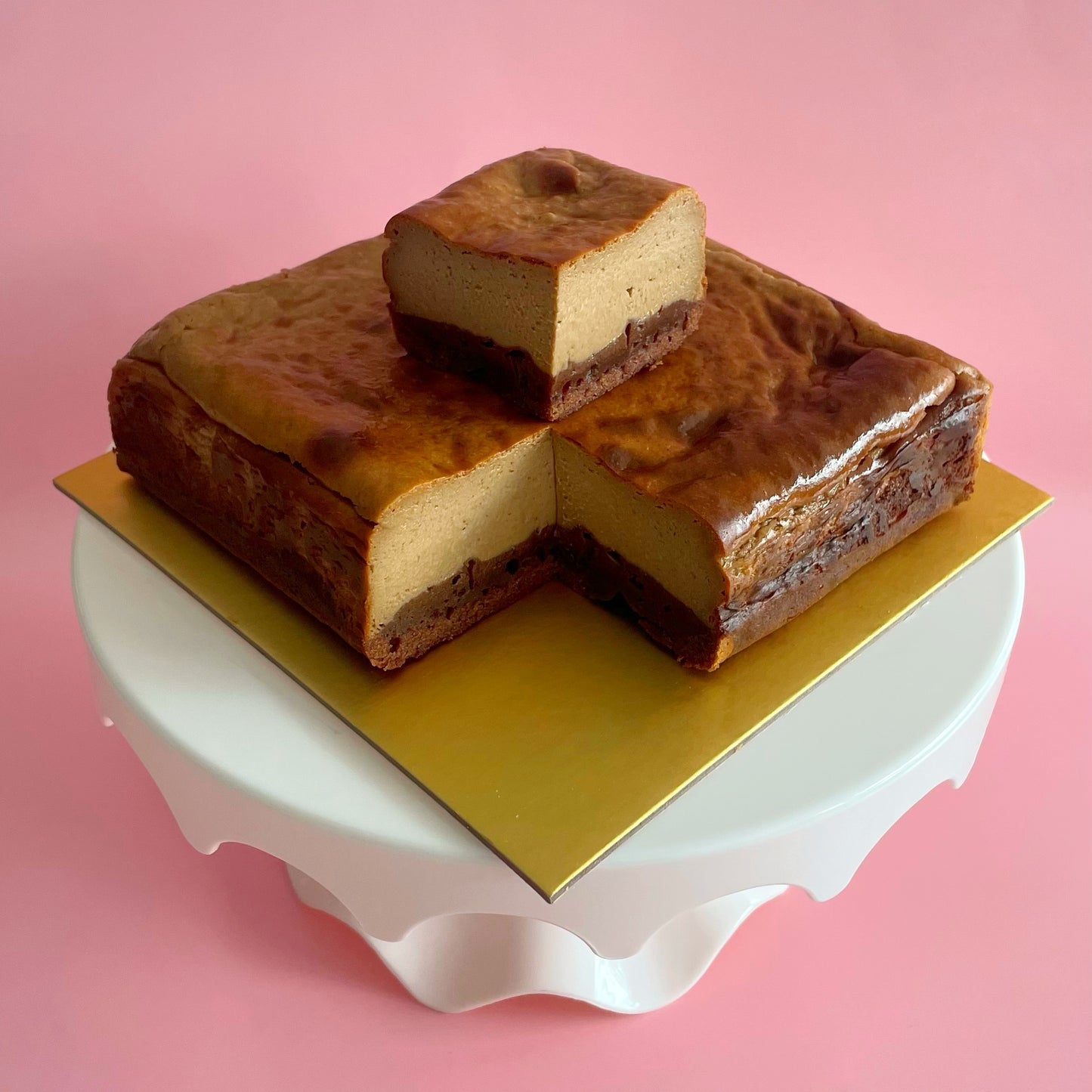 Earl Grey Burnt Cheesecake Brownie