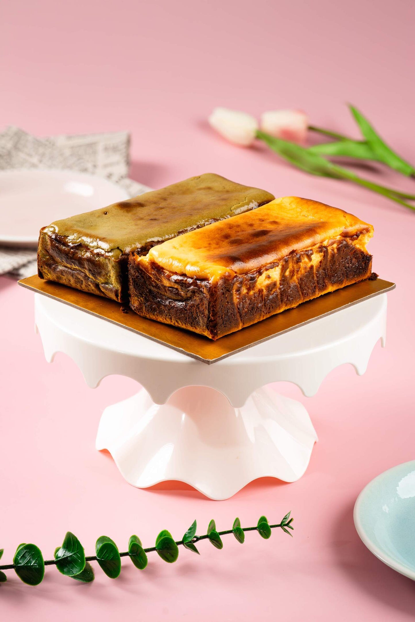 Evegalbakes Twin Flavour Burnt Cheesecake Brownie