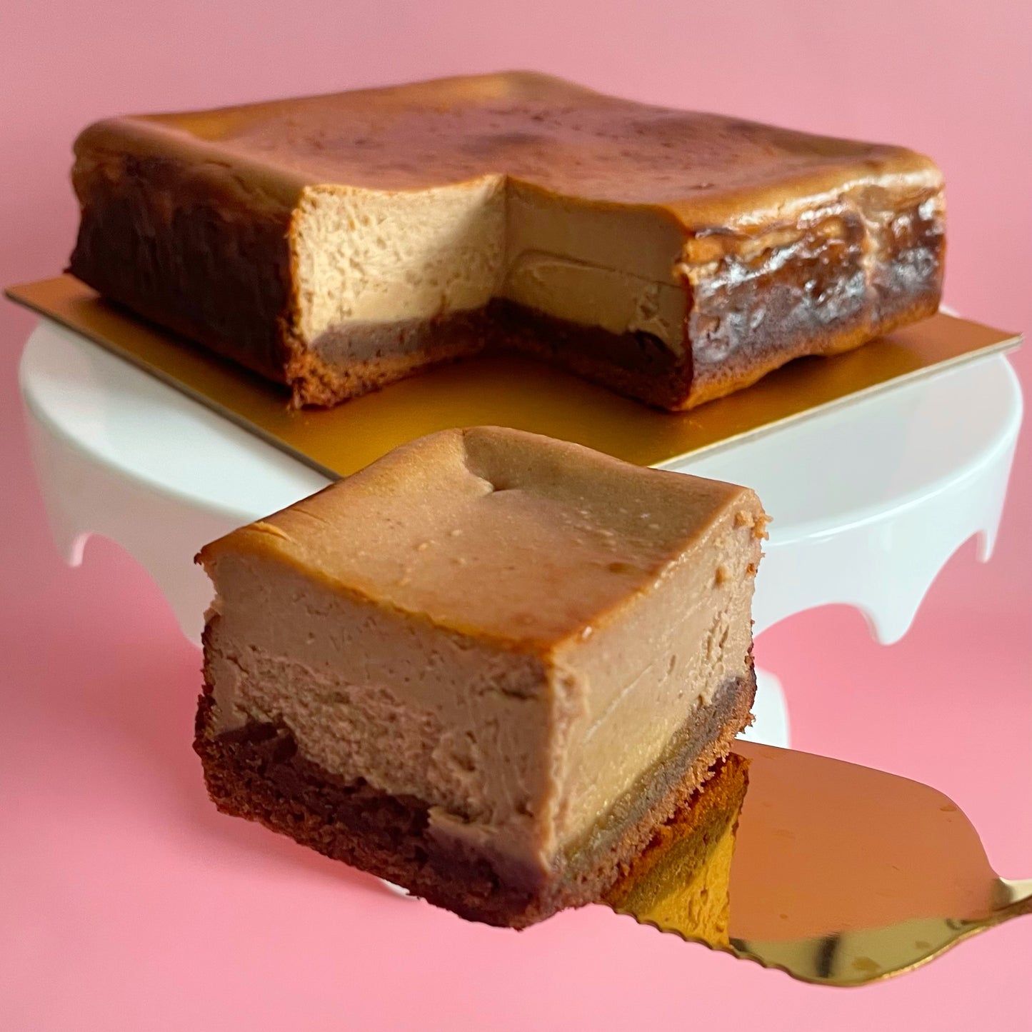Chocolate Burnt Cheesecake Brownie