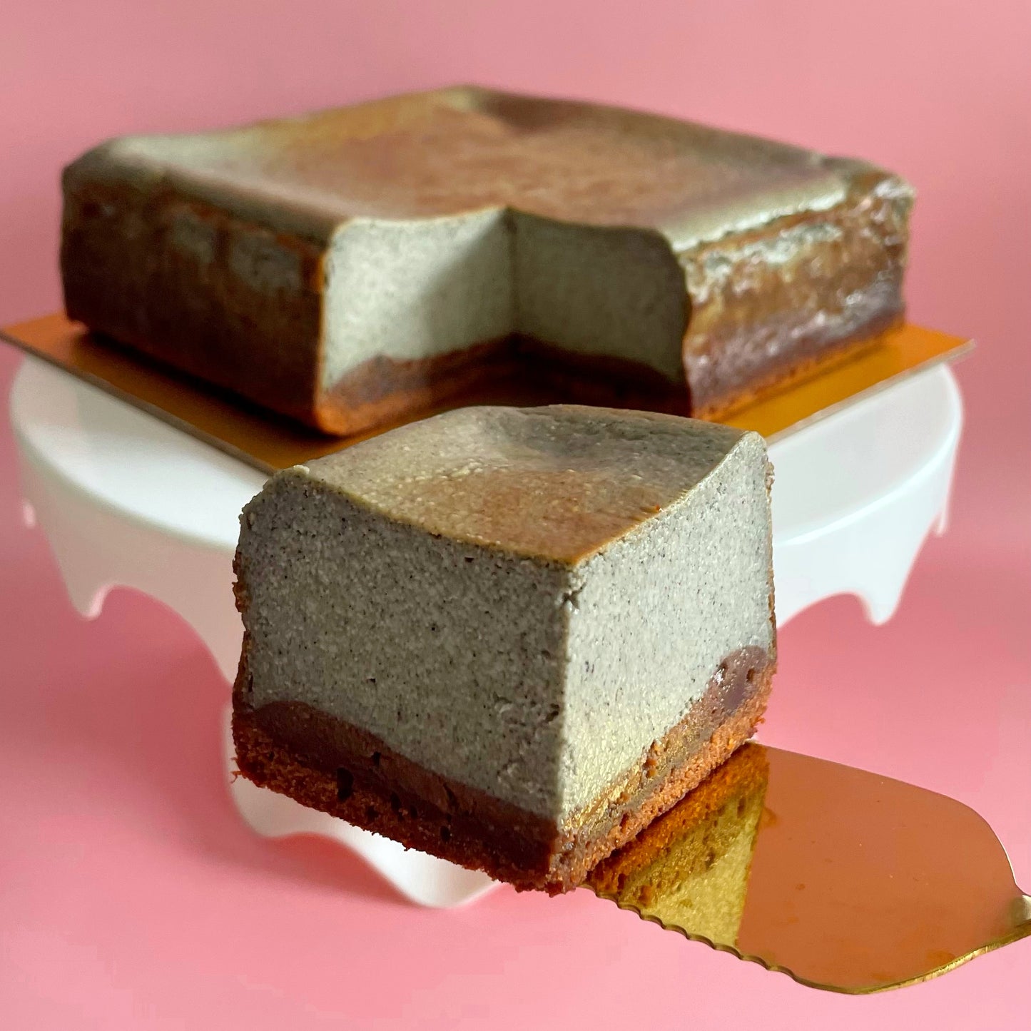 Black Sesame Tofu  Burnt Cheesecake Brownie
