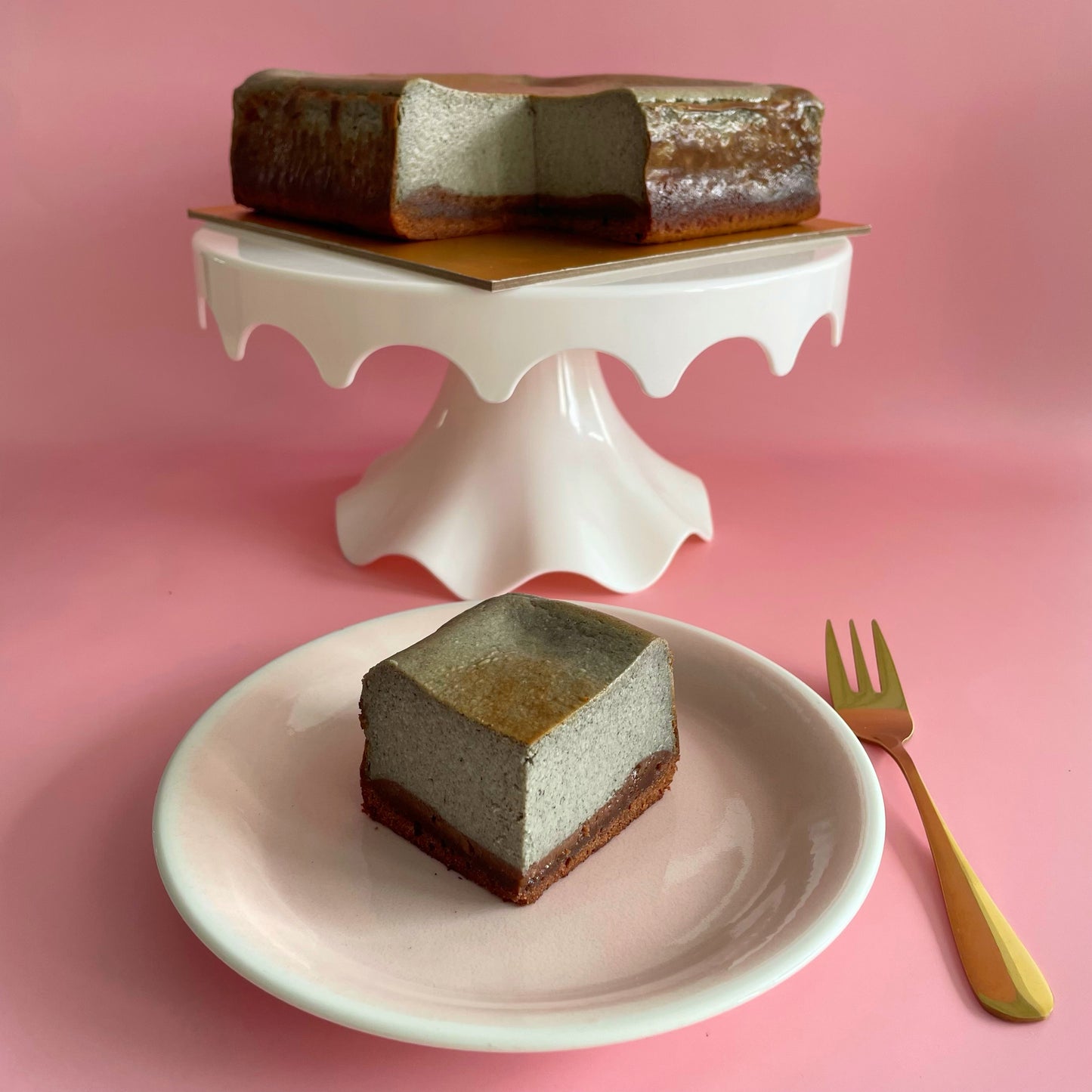 Black Sesame Tofu  Burnt Cheesecake Brownie