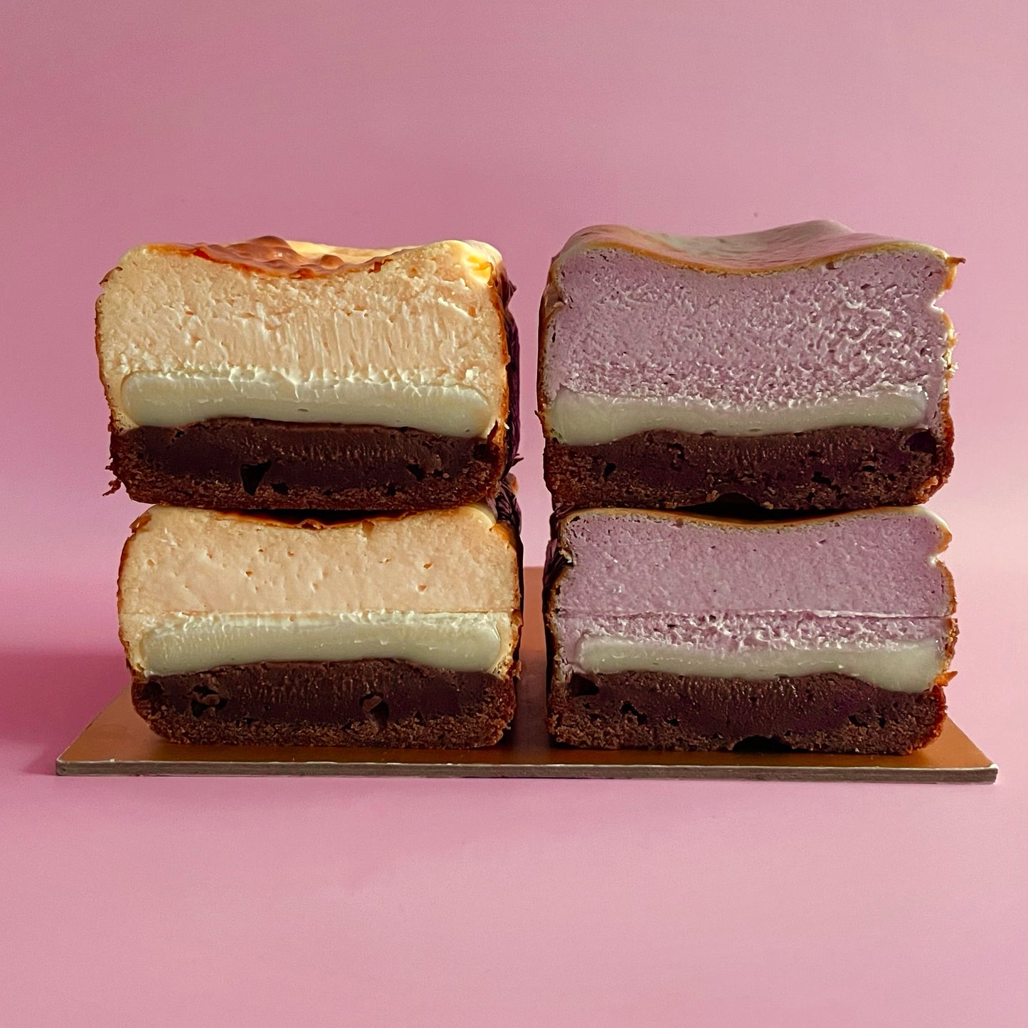 [NEW] Mochi Burnt Cheesecake Brownie - Rose Blossom and Purple Yam