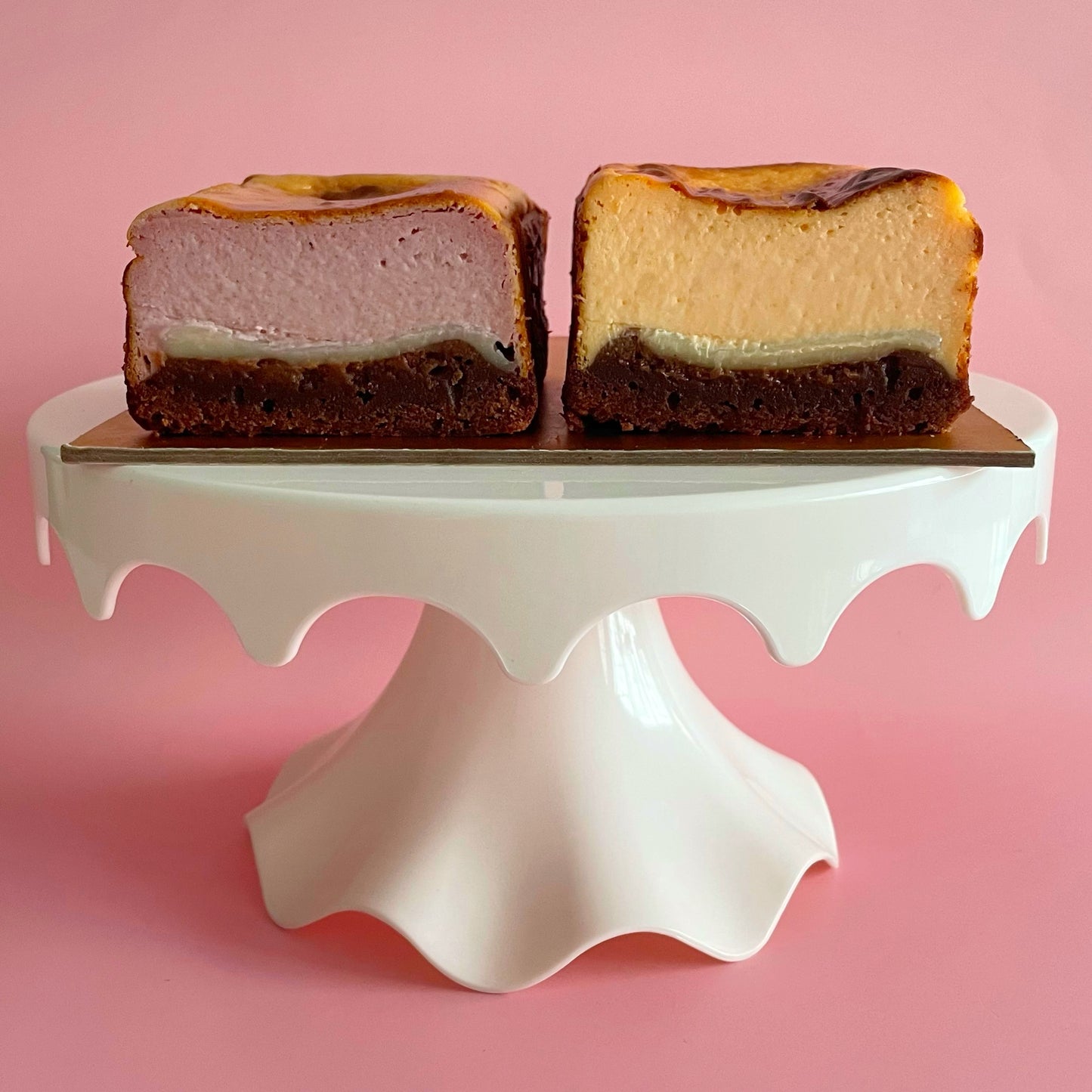[NEW] Mochi Burnt Cheesecake Brownie - Rose Blossom and Purple Yam