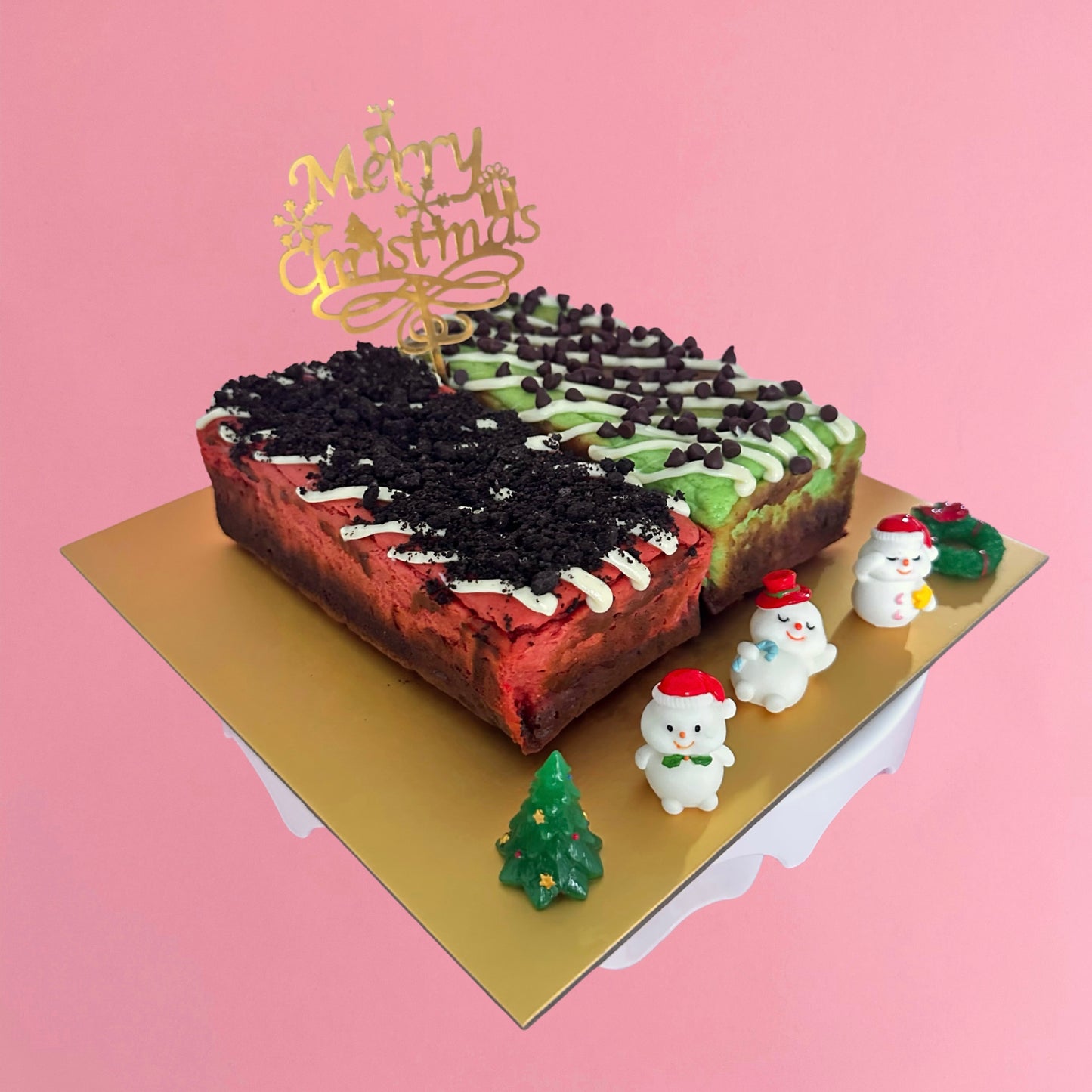 [NEW] Christmas Burnt Cheesecake Brownie: Red Velvet & Peppermint