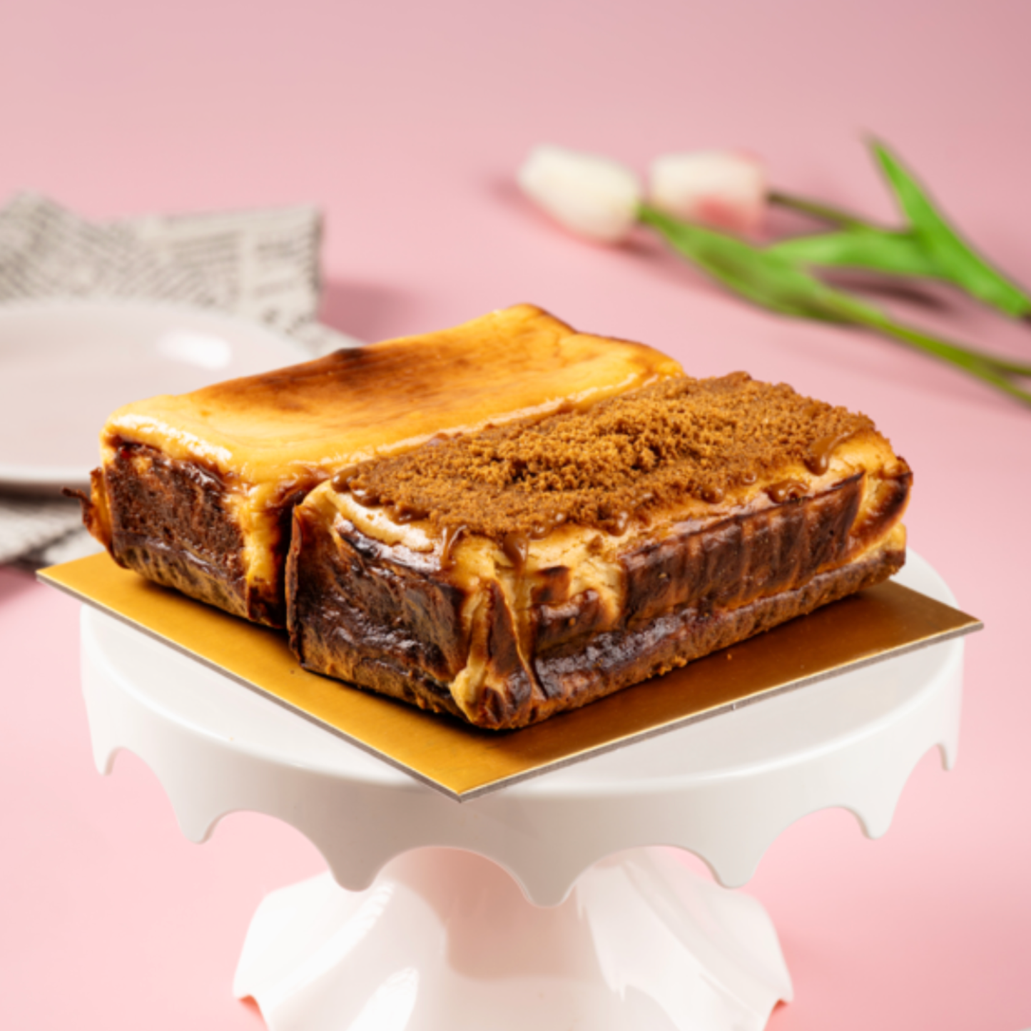 Evegalbakes Twin Flavour Burnt Cheesecake Brownie