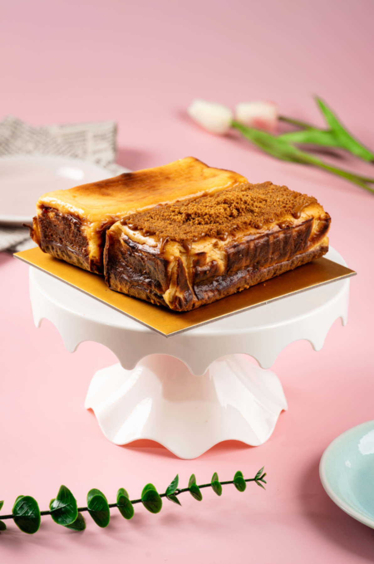 Evegalbakes Twin Flavour Burnt Cheesecake Brownie