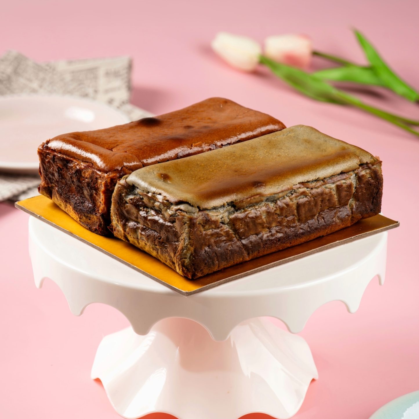 Evegalbakes Twin Flavour Burnt Cheesecake Brownie